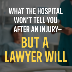 Hospital bill with unpaid charges after personal injury